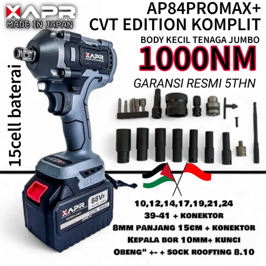 APR raja bor impact wrench ap84promax+ cvt edition 1000nm body kecil