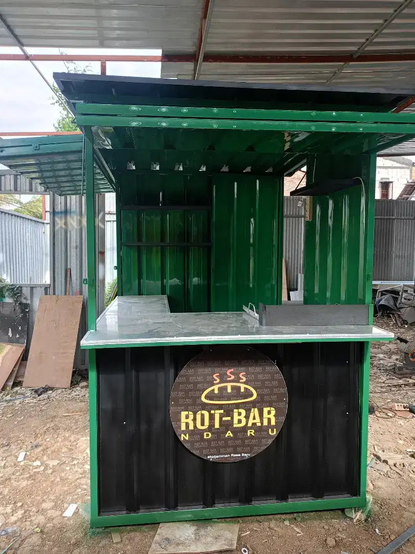 Rombong gerobak booth kontainer container semi replika kontainer