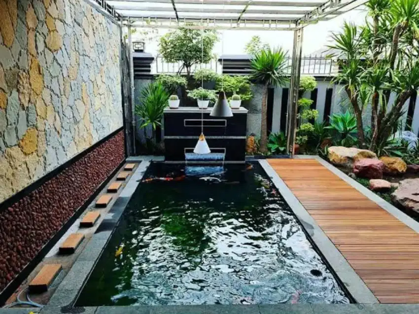 Tukang taman dan kolam batu kali