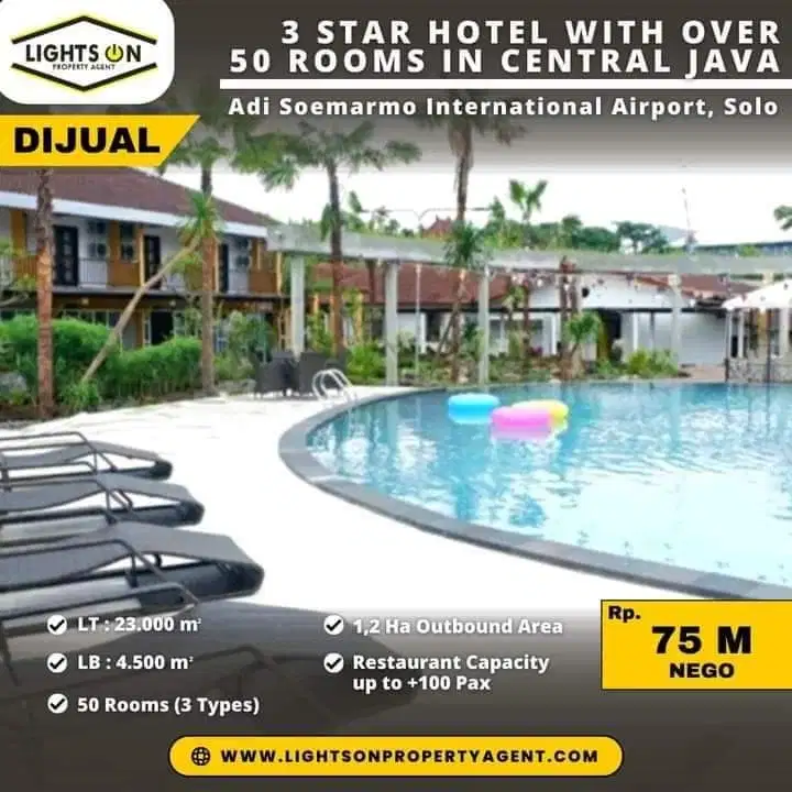 jual  Hotel   hrga d bawah pasar msh aktif dengan seluruh isi dlmx