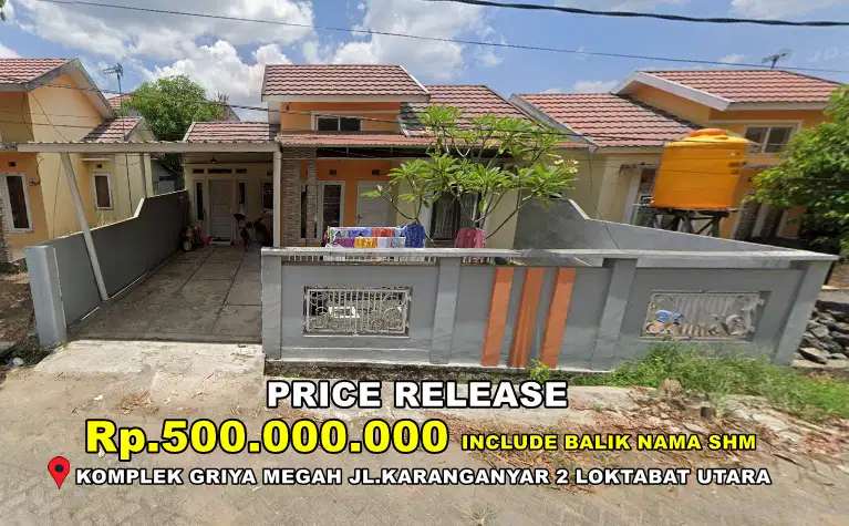 rumah type 60 di griya megah jl.karanganyar2 loktabat utara