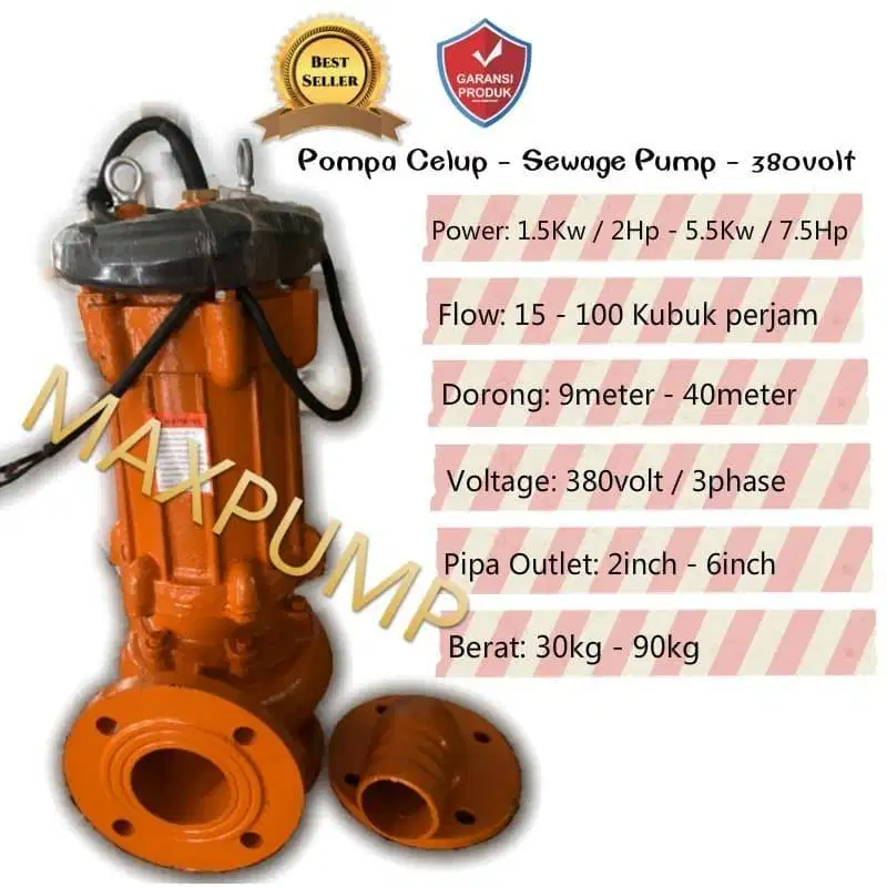 MAXPUMP Mesin Pompa Celup Air Kotor 2.5 INCH sewage Water Pump