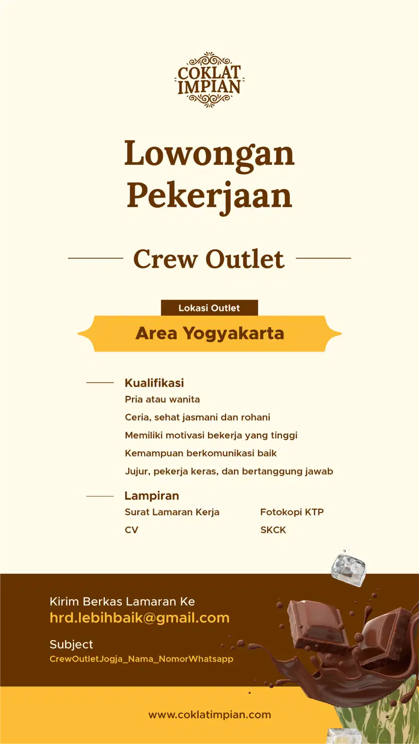 Crew Outlet Es Coklat Impian - Area Yogyakarta