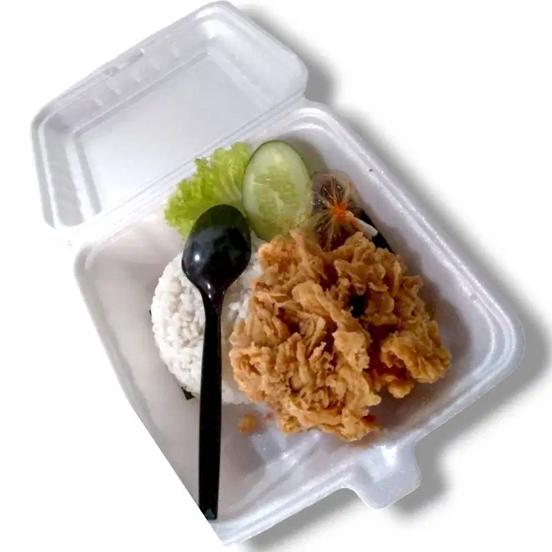 Nasi ayam krispi geprek lezat untuk catering area kampus jember