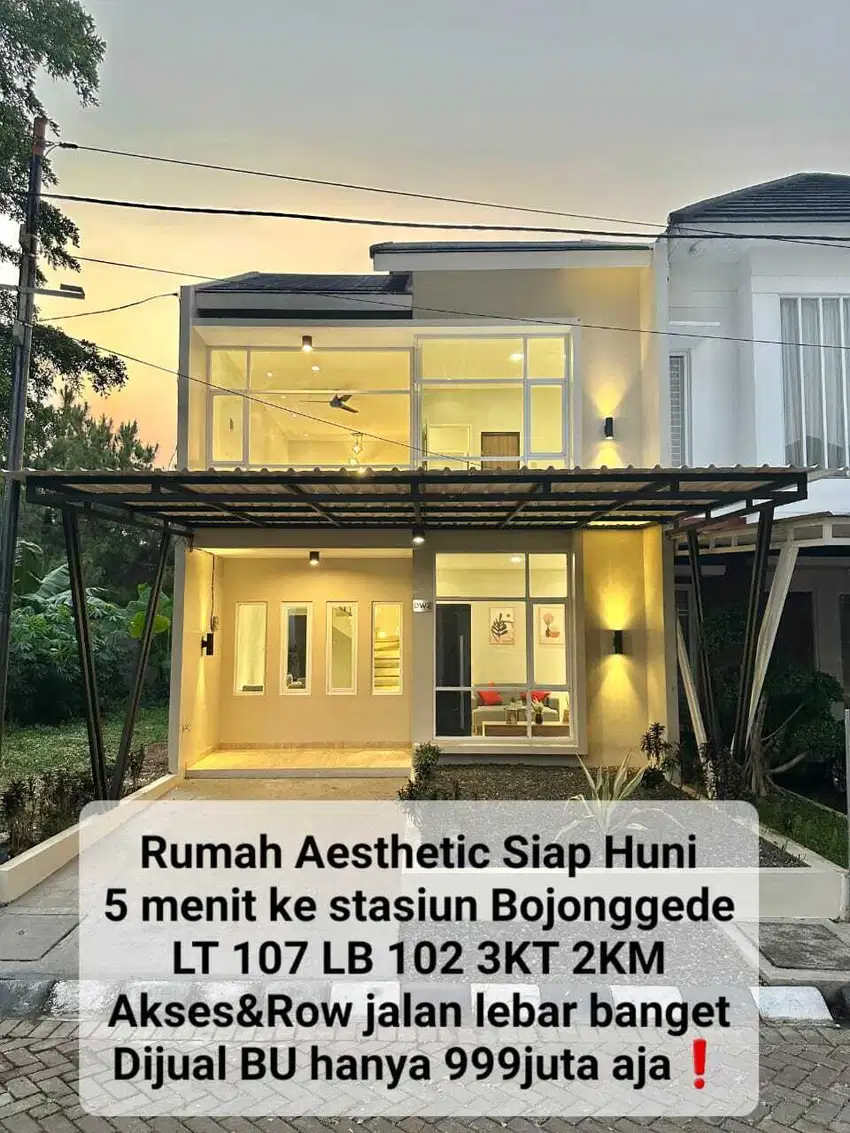 Im108.BU Rumah Siap Huni Mewah Hrg Dibawah Dev dan Hrg Pasar Cibinong