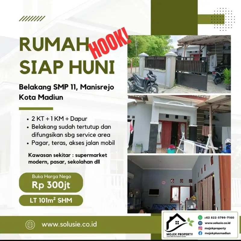 Rumah Siap Huni Belakang SMP 11 Madiun