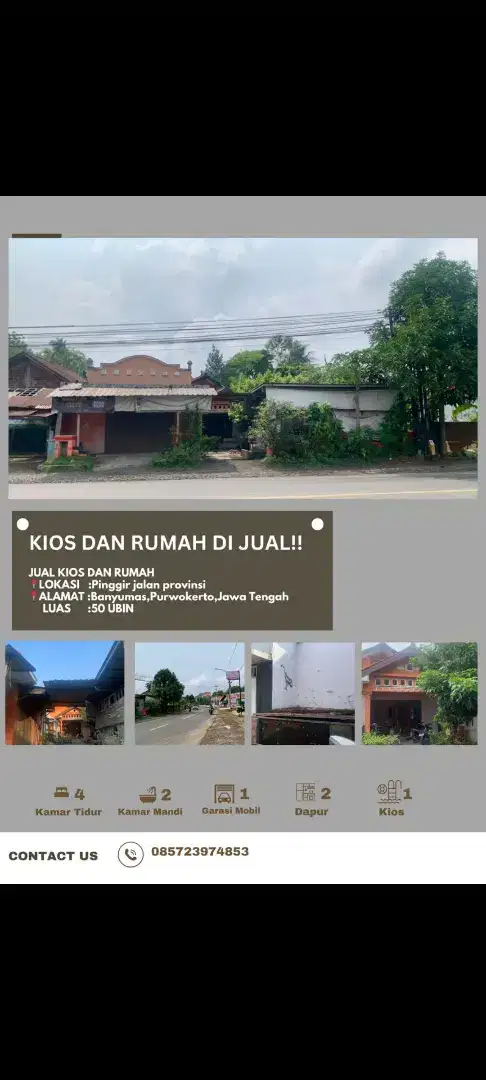 Kios Dan Rumah di Jalan Provinsi