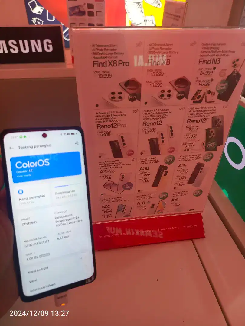 Oppo A3X 8*/128 Bisa Kredit tanpa DP