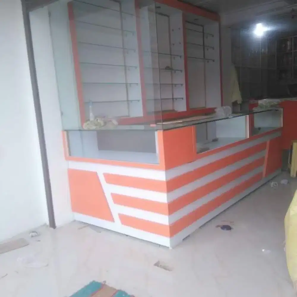 meja kantor, resepsionis, lemari, kitchen set