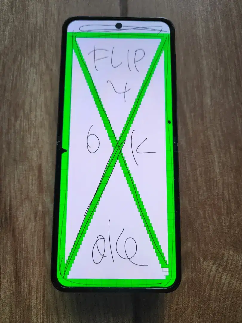 LCD samsung Z flip 4 original copotan minus normal