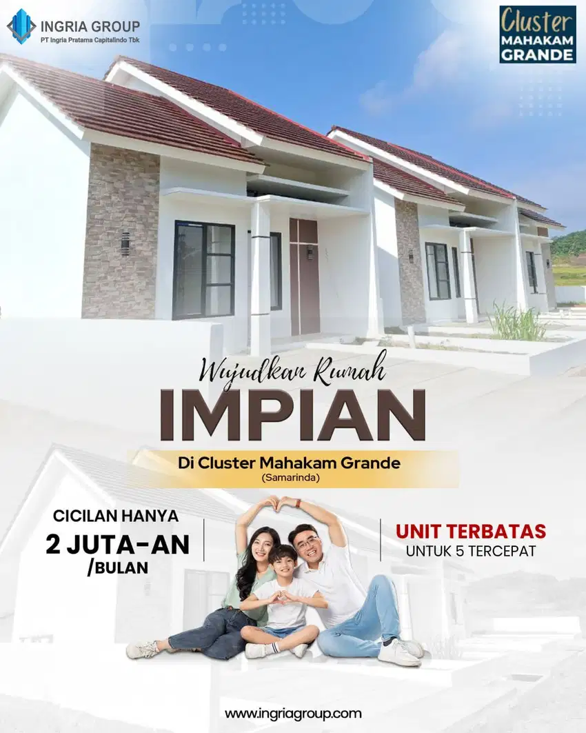 CICILAN 2 jutaan Rumah di Samarinda kalimantan timur dkt bigmall