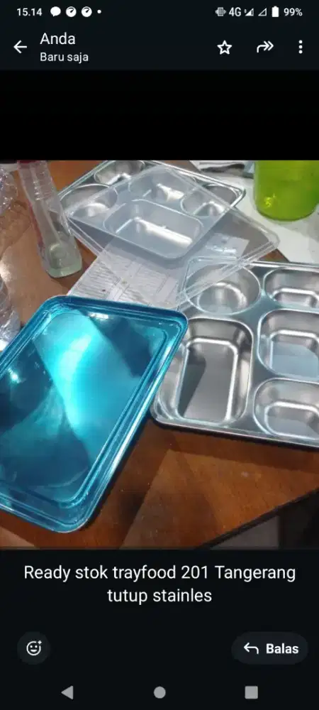Jual nampan/tray food stainles 304