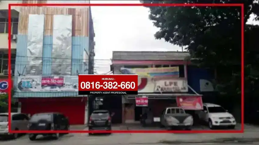 Dijual Tanah 1000m2 Strategis Plus Bangunan Jln Veteran Palembang