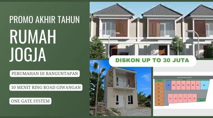 RUMAH MURAH 2 LANTAI DI JOGJA AREA BANGUNTAPAN BANTUL, 15 MENIT UAD