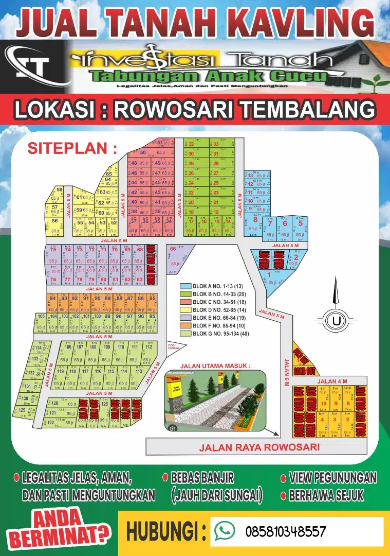 Promo akir tahun tanah kavling di rowosari tembalang