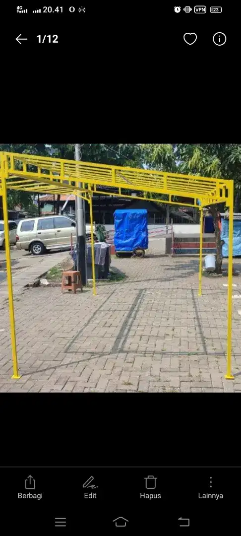 Tenda besi bongkar pasang