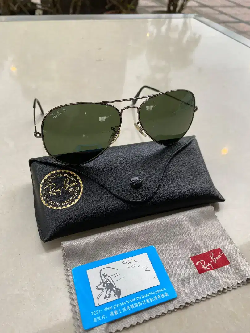 Kacamata Ray-Ban RB 3025 aviators large metal 004 sz 58 kaca polarized