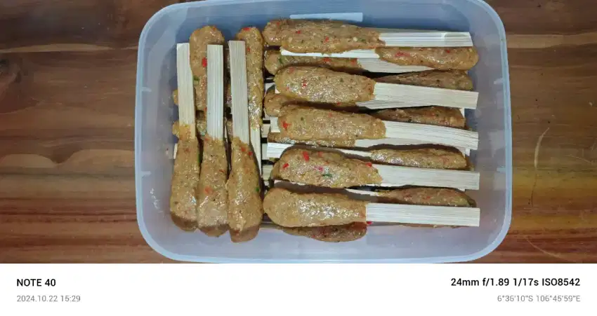 Open PO sate lilit ayam Bali, minuman kunyit asem, sari kacang hijau