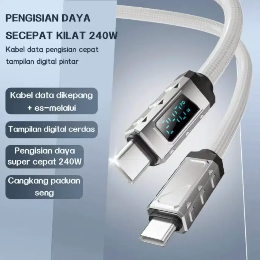 Kabel Type C to Type C 240w PD Fast Charging 1.5Meter