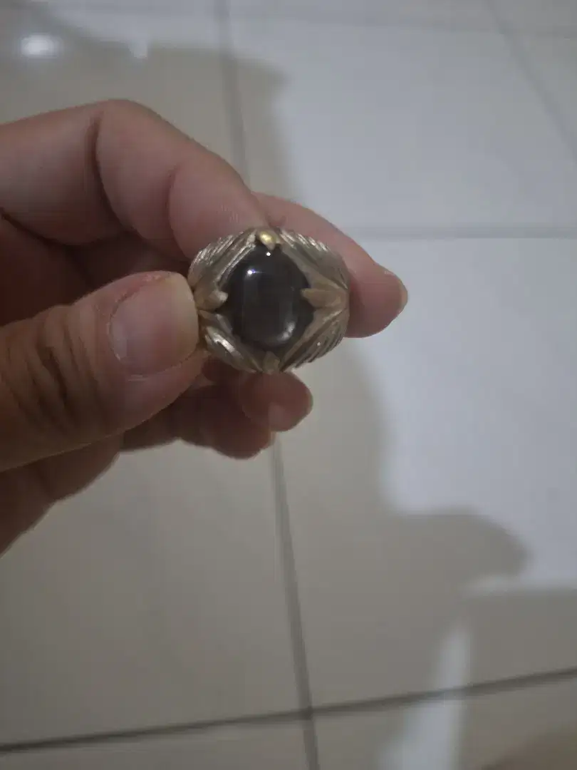 Cincin Batu Black Safir Star