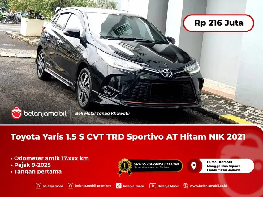 [KM ANTIK 17RB] Toyota Yaris 1.5 S CVT TRD Sportivo AT NIK 2021/2022