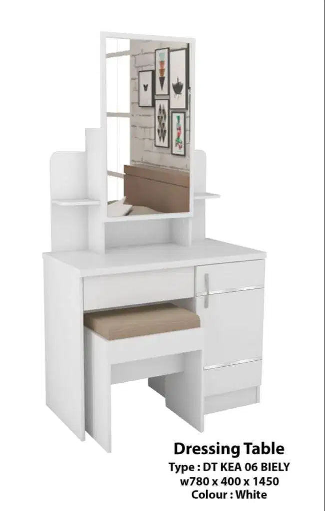 Meja Rias Dressing Table Meja Rias Minimalis DT KEA 06 Biely