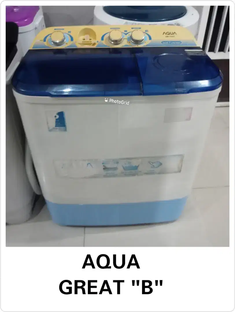 MESIN CUCI 2 TABUNG BEKAS MERK AQUA