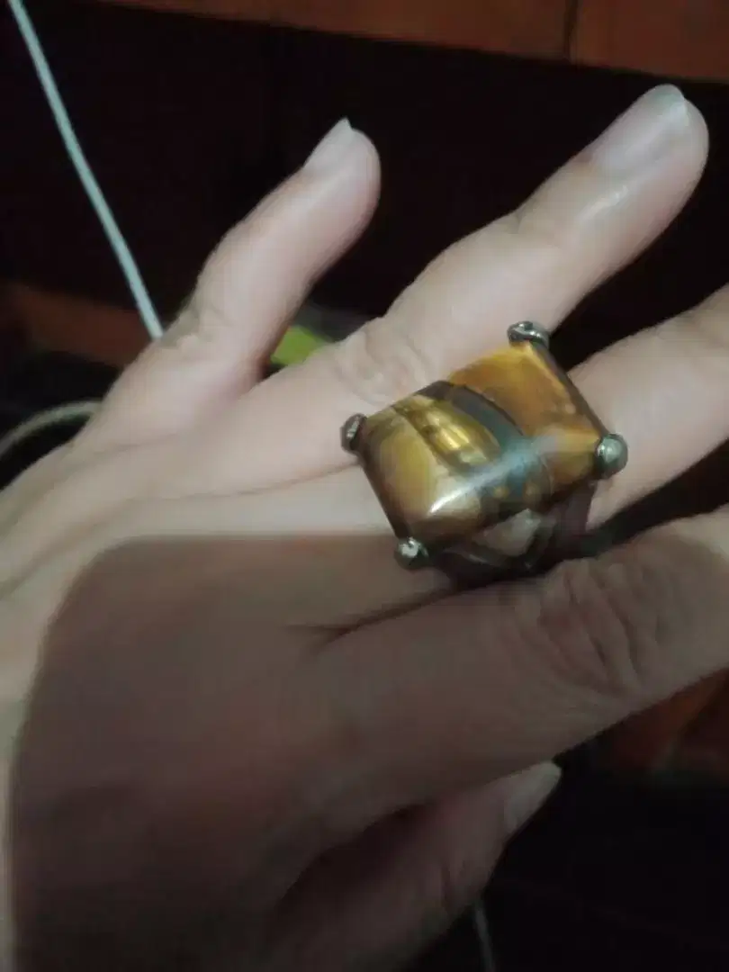 Cincin batu kayu fosil