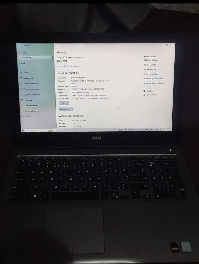 Laptop Dell inspiron 5567