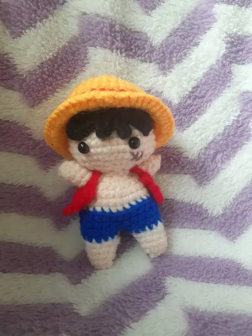 Gantungan kunci Boneka Rajut luffy