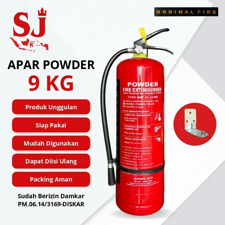 Alat Pemadam Api / Tabung APAR 9KG / APAR Bandung murah Komplit