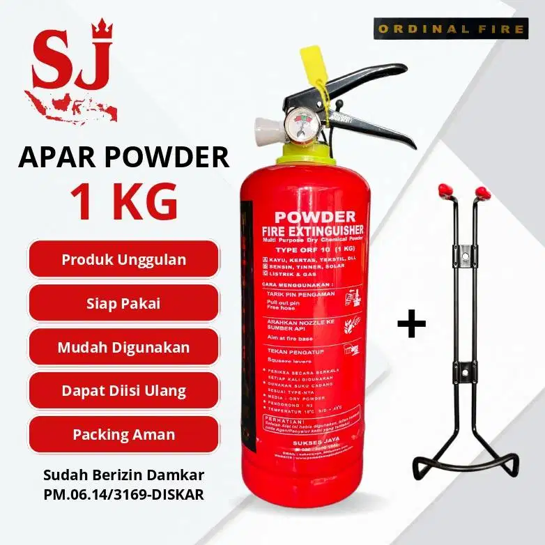 Alat Pemadam Api / Tabung APAR 1KG / APAR Bandung murah Komplit