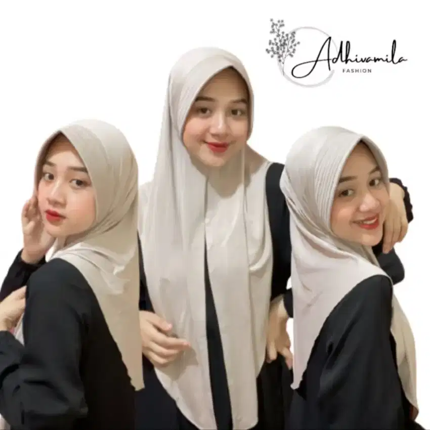 JILBAB SEGITIGA INSTAN PED ANTHEM READY WARNA BROKEN WHITE