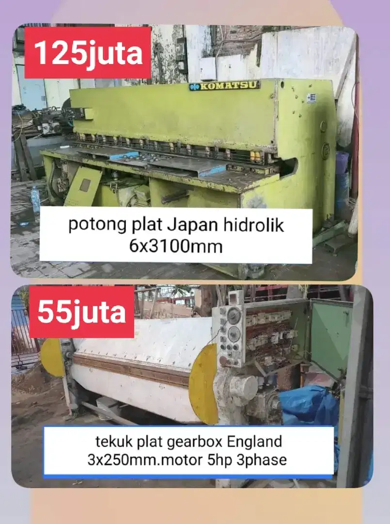 Mesin potong plat & tekukplat