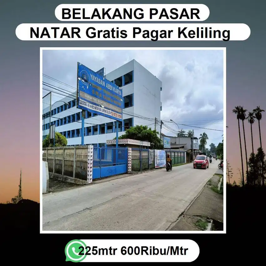 KAVLING PASAR NATAR HARGA TERMURAH BISA DICICIL