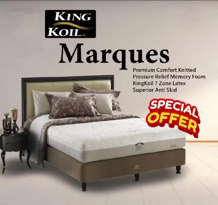 KASUR KING KOIL MARGUES FULL LATEX UK 160X200 EX DISPLAY(HANYA KASUR)