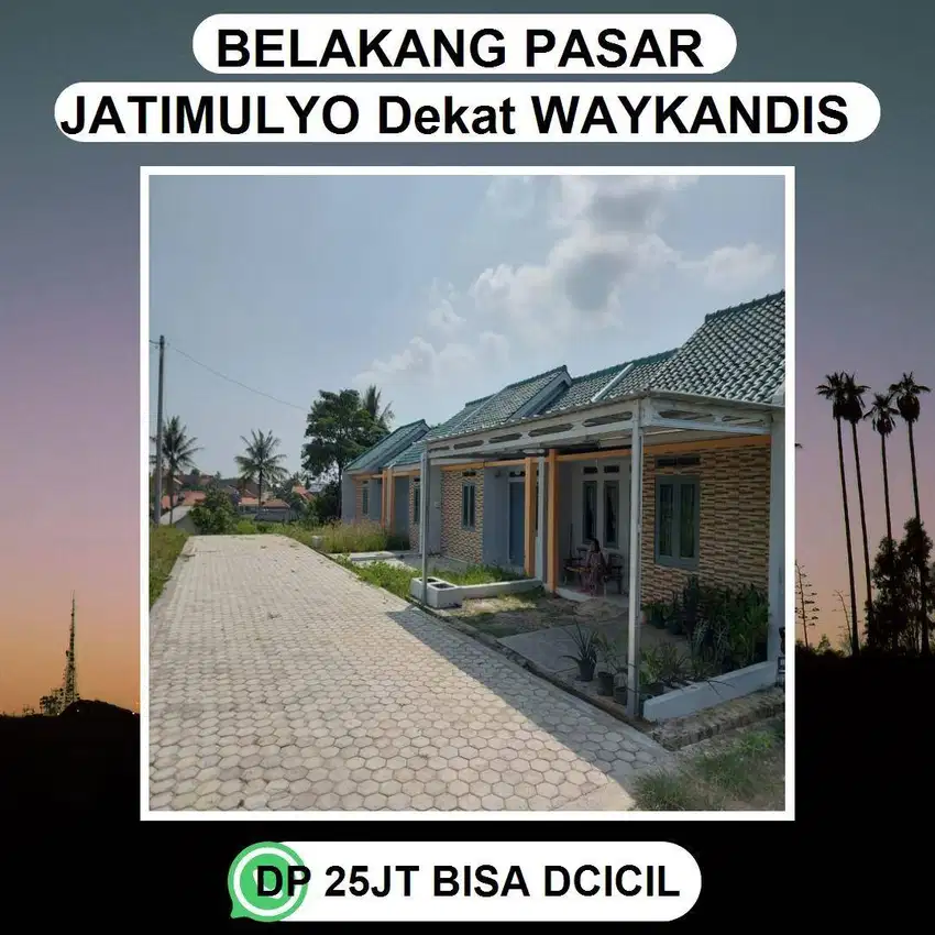 RUMAH PASAR JATIMULYO DIBELAKANG POM