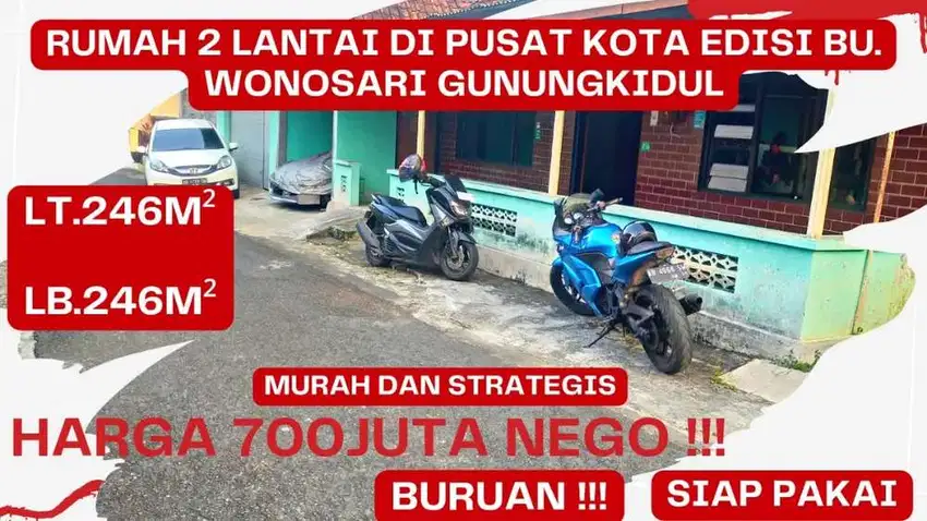 Dijual Rumah dan kos kos an murah dan Edisi Bu Belakang Pasar Wonosari