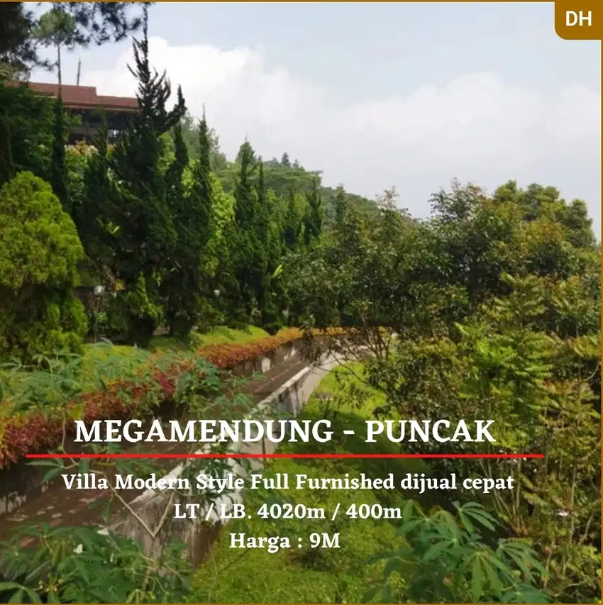 Villa modern dijual Full Furnished di Mega Mendung, Puncak