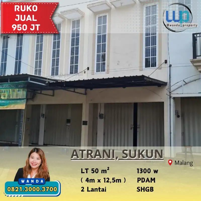 Ruko Siap Pakai Dijual Cepat di Sukun Malang