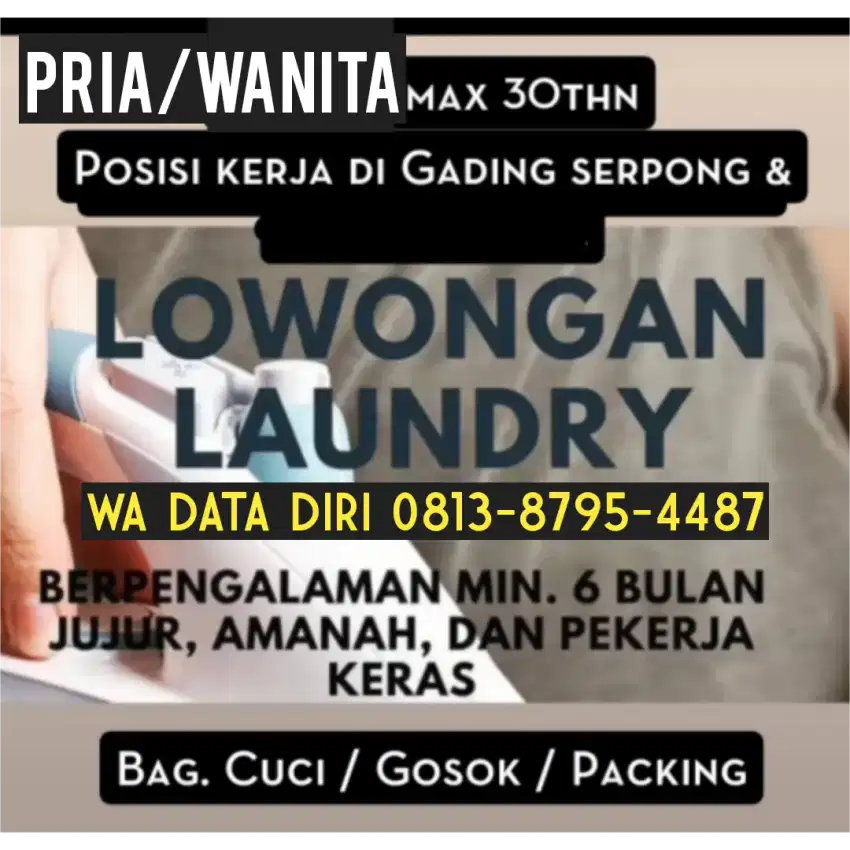 Cuci packing gosok laundry di gading serpong