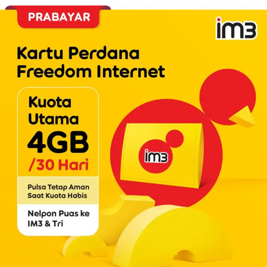 Nomor Cantik 11 Digit Indosat Freedom Internet 4GB XL