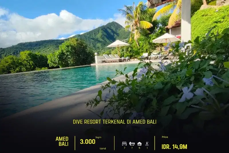 DIJUAL RESORT TERKENAL DI AMED BALI