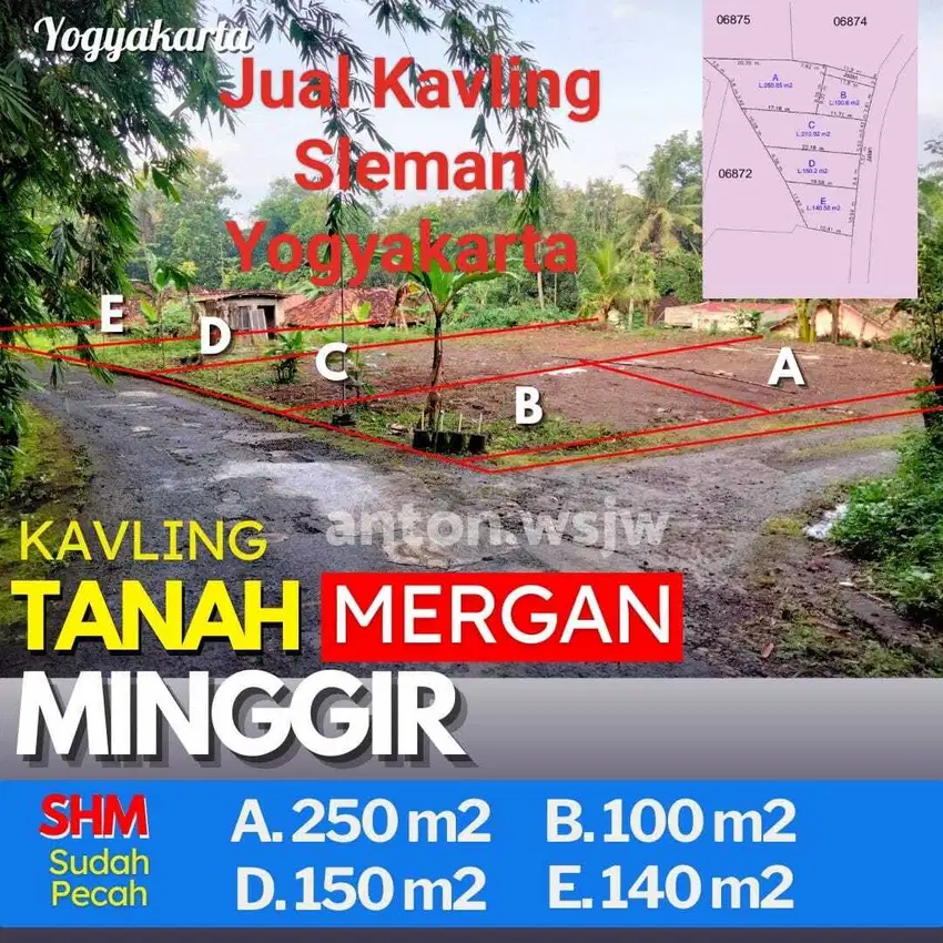 DIJUAL CEPAT TANAH KAVLING AREA SLEMAN BARAT YOGYAKARTA