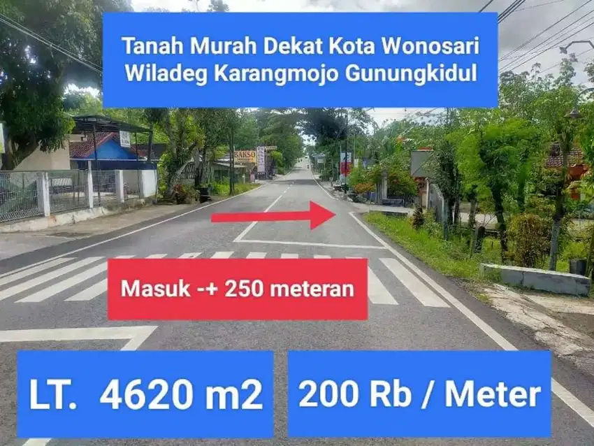 Tanah murah Wiladeg dekat Kota Wonosari