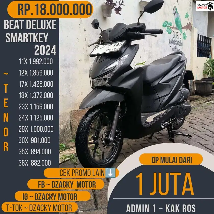 BEAT DELUXE SMARTKEY 2024 UNIT GRESS, CASHCREDIT DP MULAI 1JTAAN