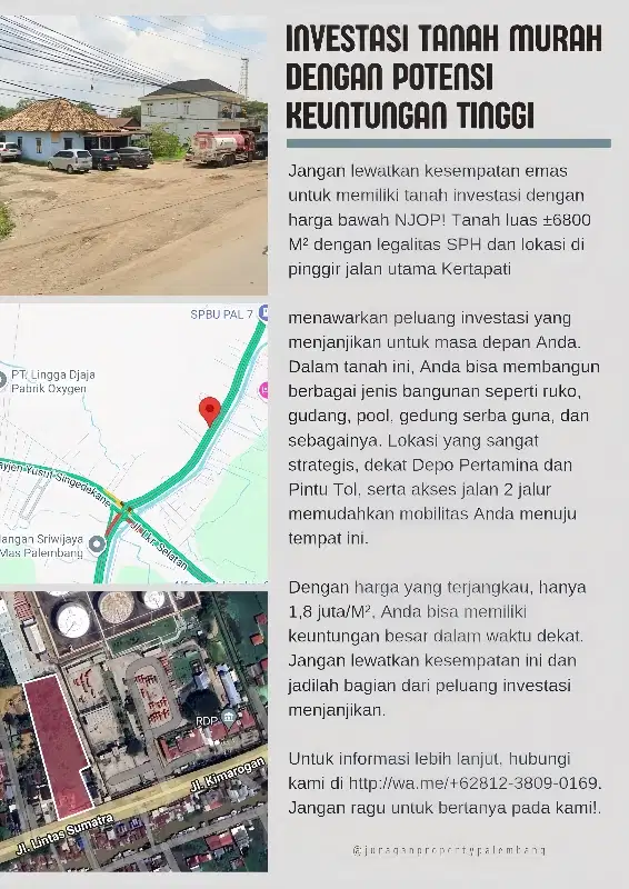 jual tanah di kertapati