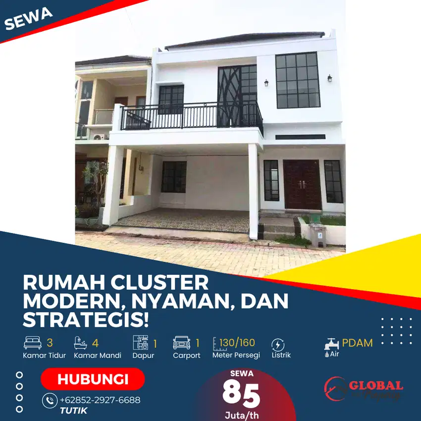 Rumah Cluster Modern, Nyaman, dan Strategis