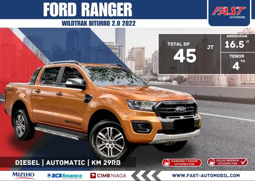 DP 45JT FORD RANGER WILDTRAK 2022 BITURBO 2.0 AT 4×4 LOW KM.29RB #F6ST