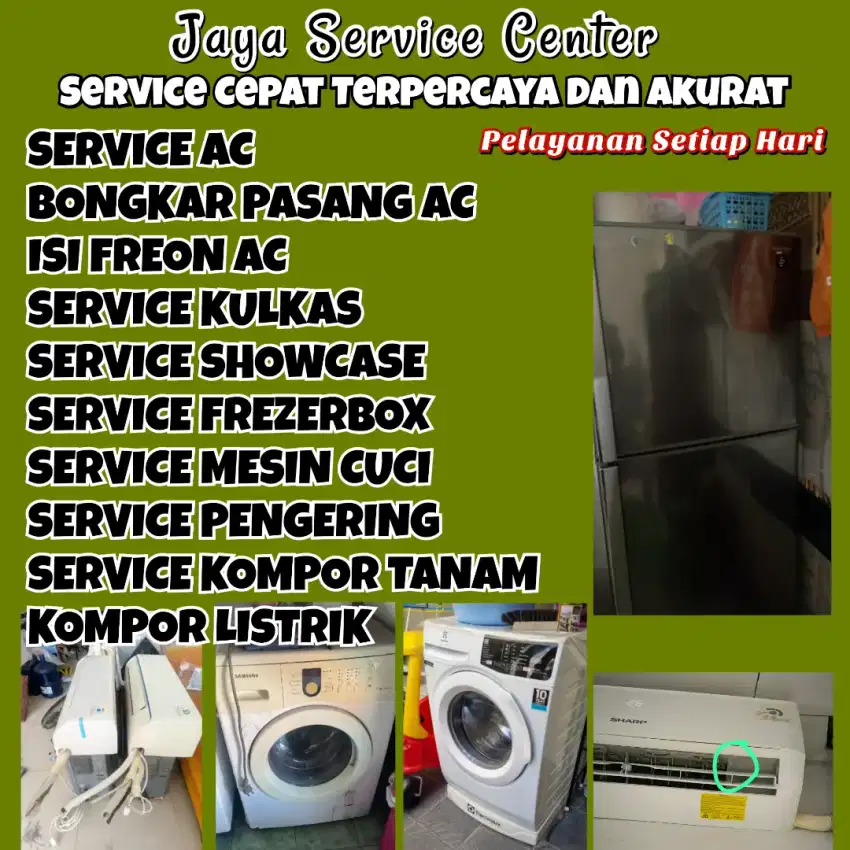 Service AC Bongkar AC Pasang AC Servis Mesin Cuci Kulkas Frezer Gubeng